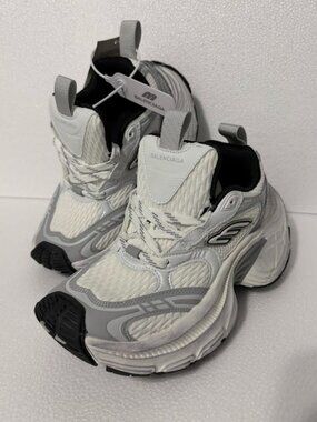 Premium Chunky Sneakers White Grey Platform Designer Style